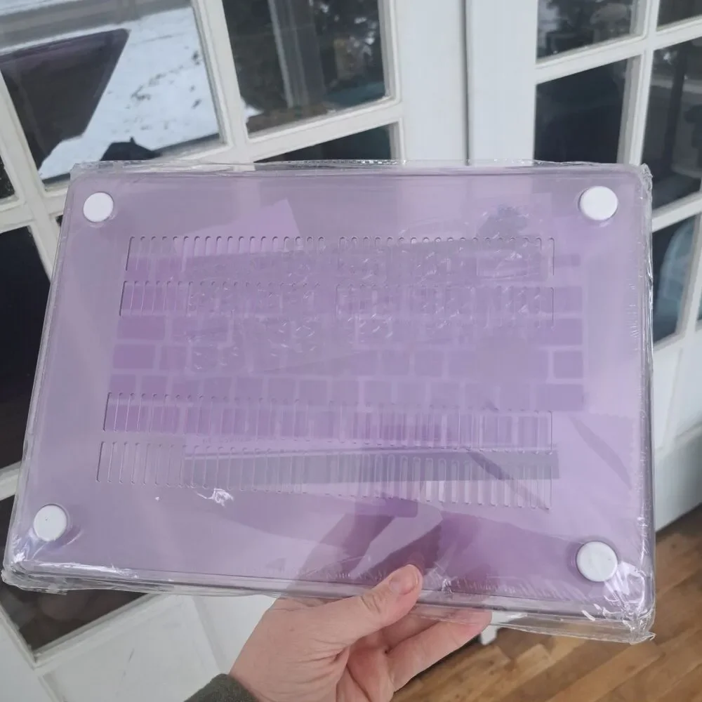 NEW Macbook Air 15inch Crystal Purple Case 2023 2024 Cissook Screen Protector
